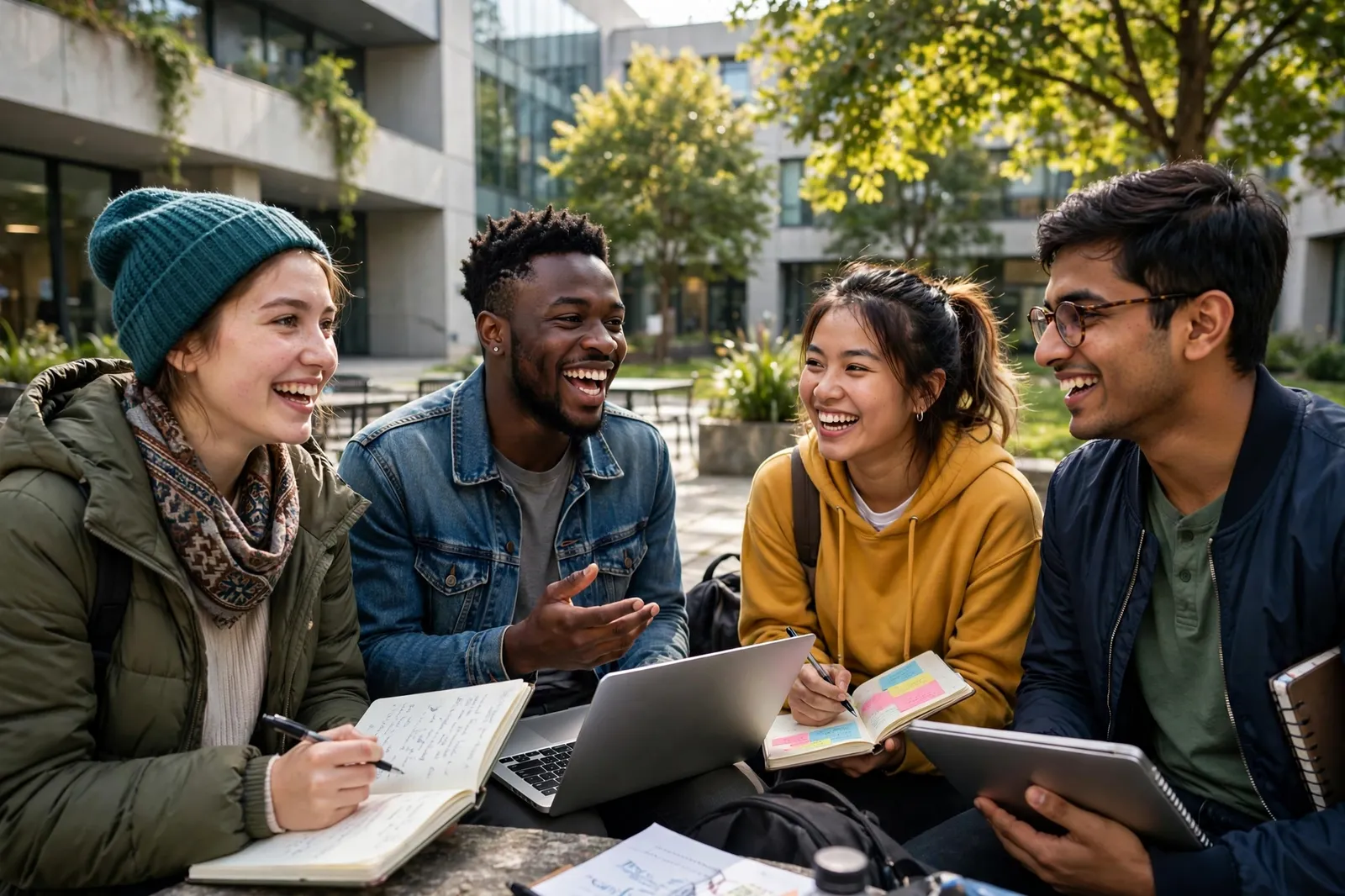 International students from around the world studying together at ACLAS in Bishkek